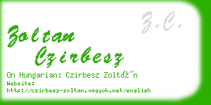 zoltan czirbesz business card